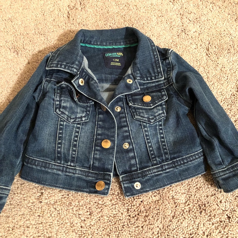 12 month baby girl denim jacket 🎀
